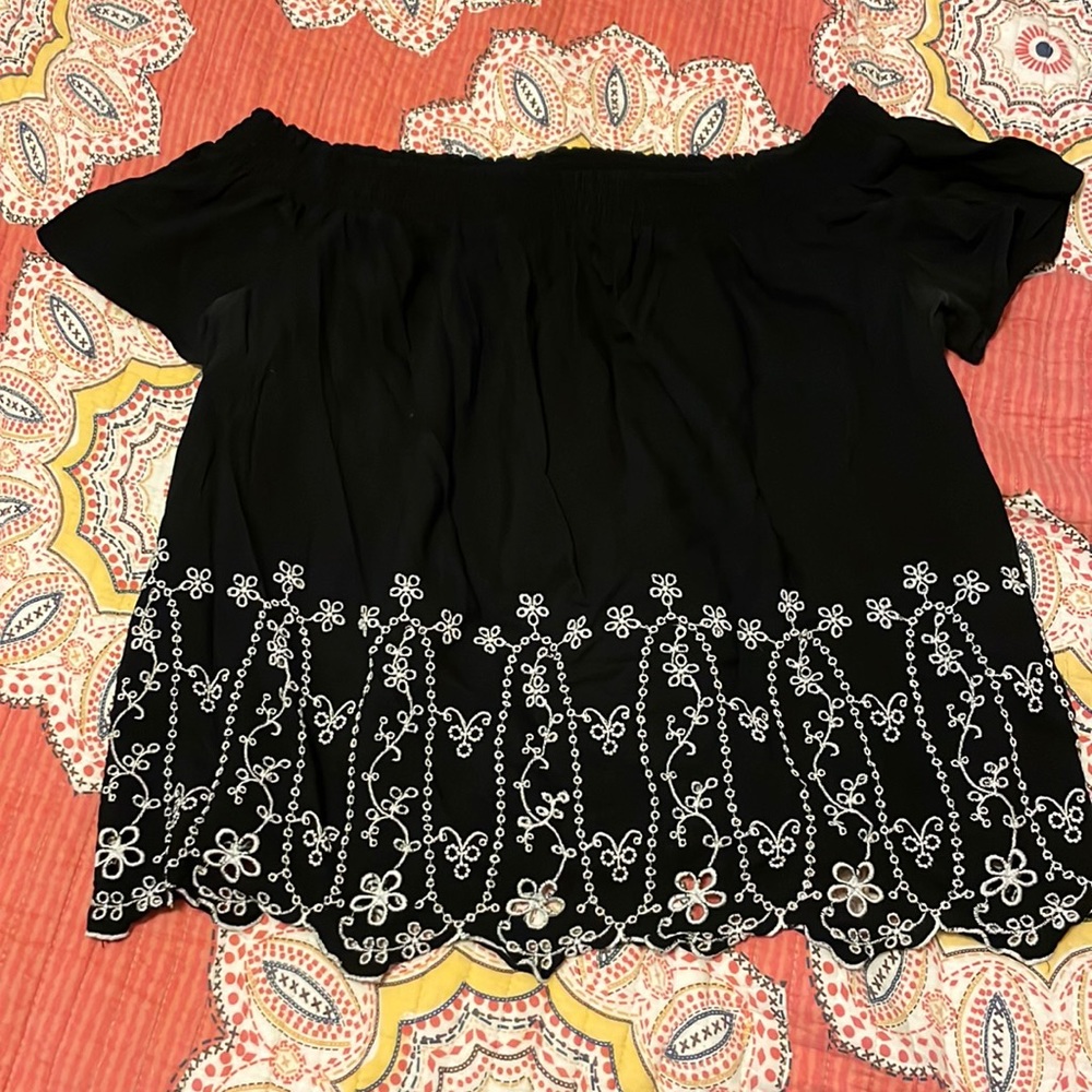 Old Navy Smocked Eyelet Off-Shoulder Top
